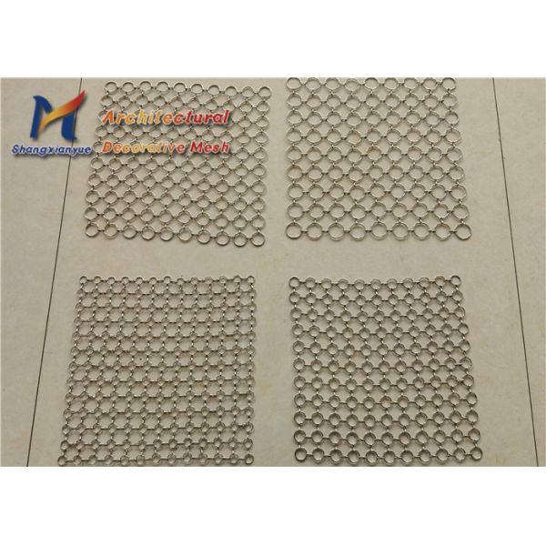 Hotels Drapery Ring Mesh Curtain 2.0mm Mild Steel Mesh Sheet