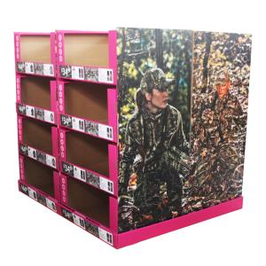 China Patterned Pallet Display Stands CMYK Printing With OEM / ODM Services on sale