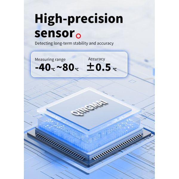 LX915T-A QMZMRCLT High Accuracy Water Thermometer Digital - Dual External Probes Big Screen for Swimming Pool Sauna Room Indoor