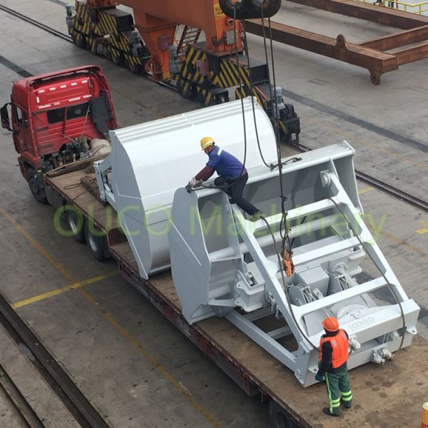 white color 5 Cubic Remote Control 2 Peel Hydraulic Clamshell Bucket