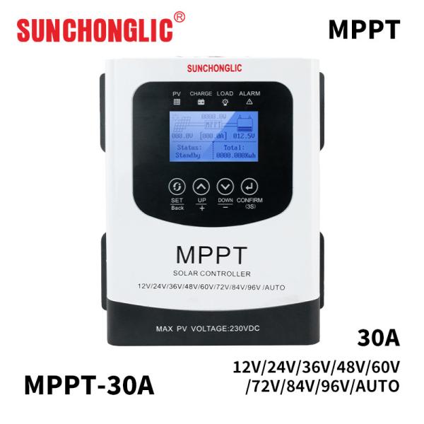 Quality Intelligent 30A MPPT Solar Charge Controller Stable 24v MPPT Charge Controller for sale