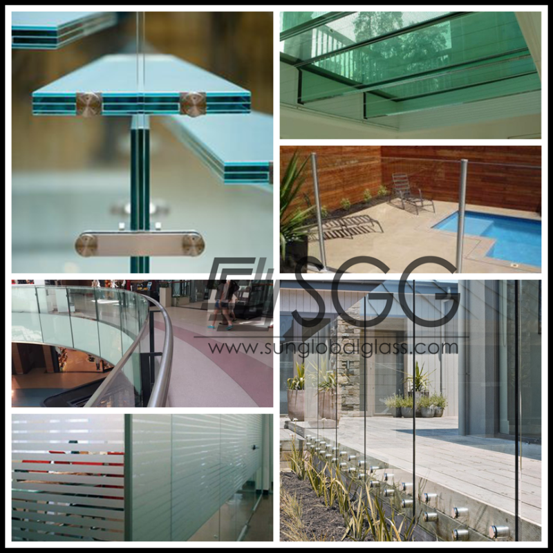 high quality laminated glass used for ceiling glass