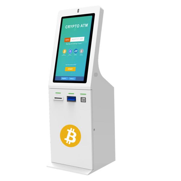 Quality Free Software Cash Recycler Bitcoin ATM Kiosk 32inch With QR Scanner for sale