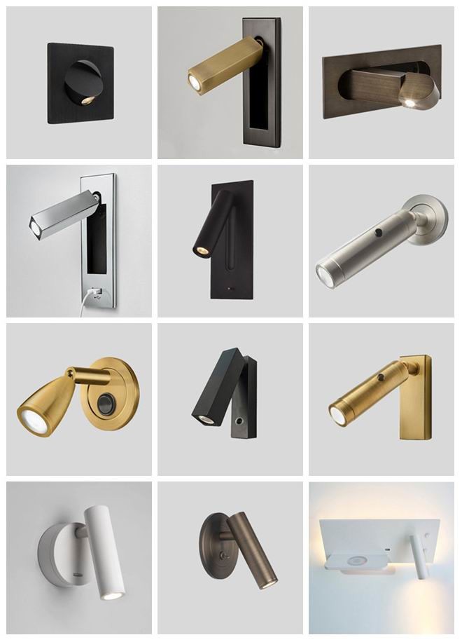 IP40 hotel headboard wall lamp 3W Indoor reading light flexible snake led bedside wall light
