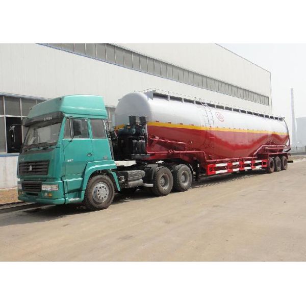 Normal Suspension Semi Trailer Truck With Carbon Steel / Mn Steel Material