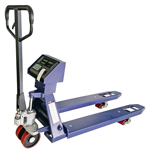 Quality Transpallet Pallet Truck Weighing Scale Automated Pallet Jack With Printer for sale