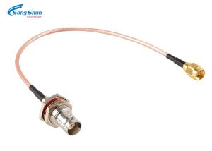 China FEP Jacket  RF Cable Assemblies BNC Female Plug For Satellite Transmission on sale