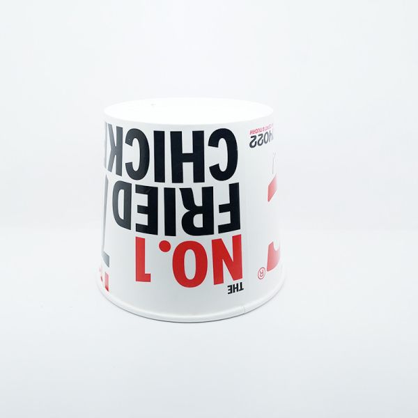 Food Grade Disposable Paper Buckets KFC Chicken Cup 64oz 85oz 130oz