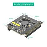 Raspberry Pi 5 PoE HAT with Cooling Fan and Automatic LED 5V 5A 25W IEEE 802.3af