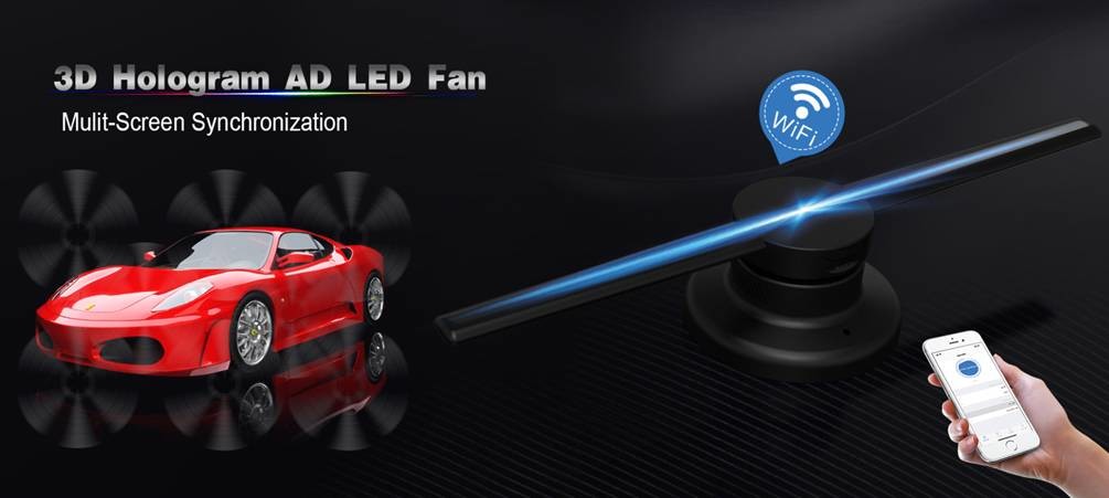 High Resolution LED Based Technology Plug / Play Hologram Display 3D