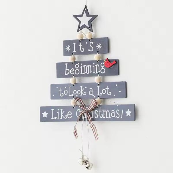 Quality Wooden Christmas wall-mounted text Christmas decorations decorate window scenes Christmas layout decorative props for sale