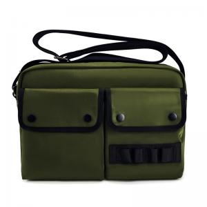 China Customized Green Nylon Crossbody Bag Waterproof With Metal Accessories on sale