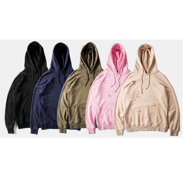 Quality Black Pink Plus Size Oversized Hoodie , Unisex Distressed Pullover Hoodie for sale