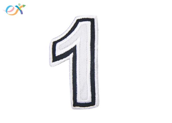 Quality Polyester Embroidered Letter Patch Rectangle Shape With Merrow Border for sale