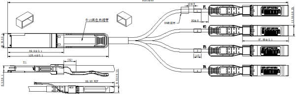 QSFP28 To 4x25G OM3 Active Optical Cable AOC 100G For Storage Area Networks