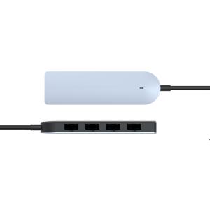 China Portable 4 Port Powered USB 3.0 Hub / Super Slim Macbook 4 In 1 USB Port Hub on sale
