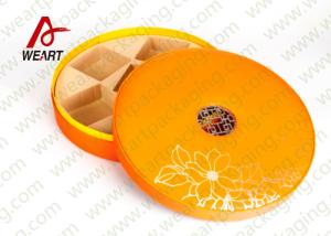 Buy cheap Large Round Storage Boxes With Lids , Two Pieces Flat Pack Cardboard Gift Boxes product
