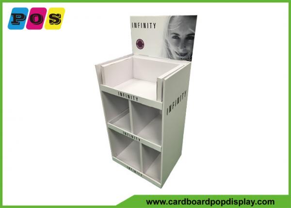 Quality Merchandising Floor Shelf Cardboard Display Stands For Personal Care Products Promotion for sale