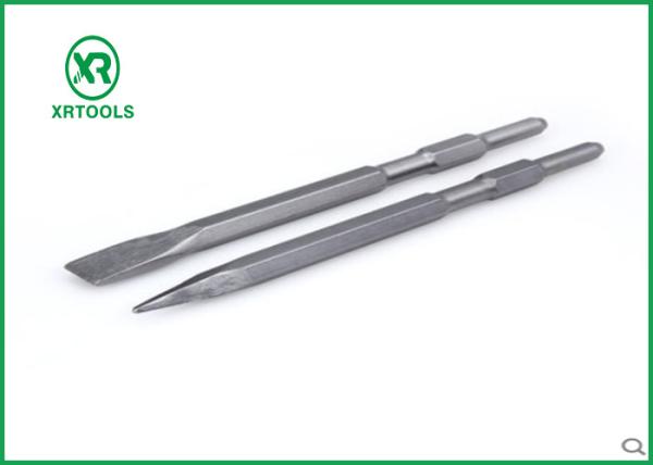 Quality Hexagonal Shank Electric Masonry Chisel , 17 * 400mm Diamond Point Chisel for sale