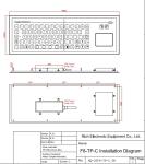 71 Keys Industrial Computer Keyboard Explosionproof With Touch Pad F8-TP-C