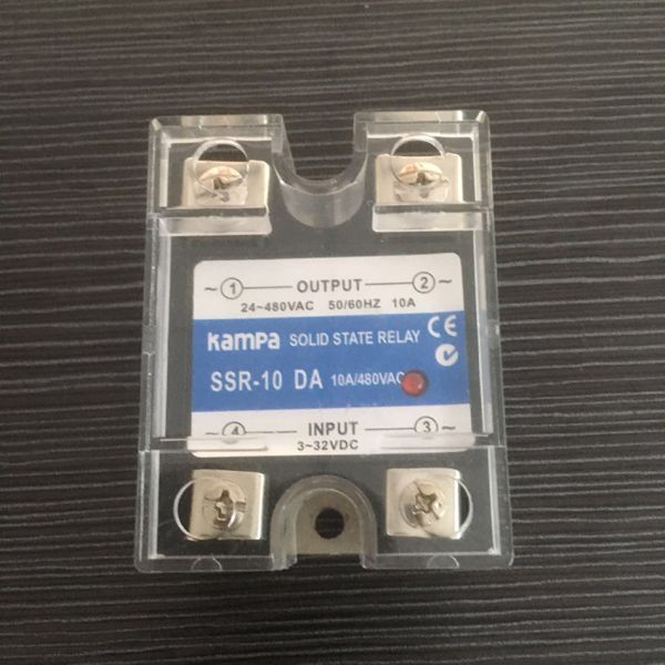 Single Phase SSR Relay 10A Relay 3-32VDC High Quality SSR-10DA 10A DC to AC 380V AC Solid State Relay (SSR-DA)