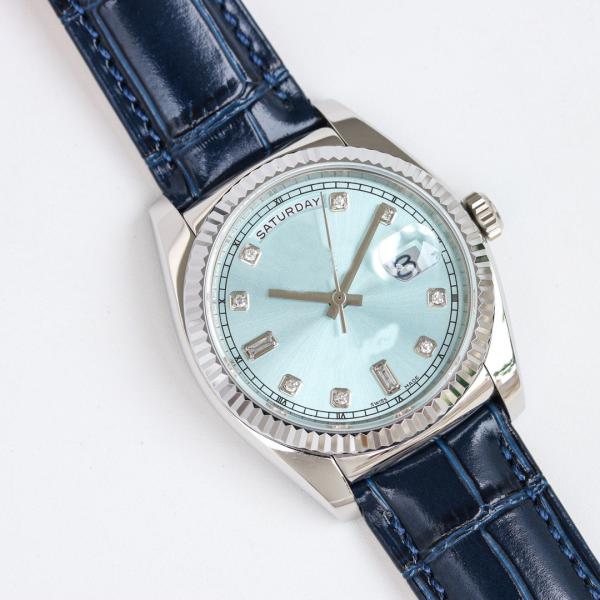 Quality Sleek Stylish Leather Strap Wrist Watch 50g Weight With Quartz Movement for sale