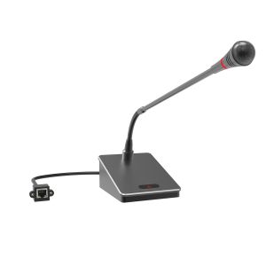 100Hz- 16KHz Dante Microphone 65dB , Desktop Gooseneck Microphone PoE Power