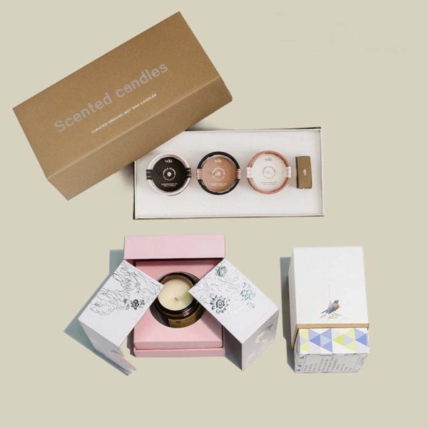Square Customizable Rigid Candle Box Luxury Rectangle Square Round