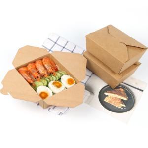 China Disposable Custom Food Boxes Tornable Edge Design Built In Lamination Leak Proof on sale
