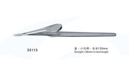 Quality Straight Tip Slit Lamp Microscope Needle Holder Square Handle 130mm Total Length for sale