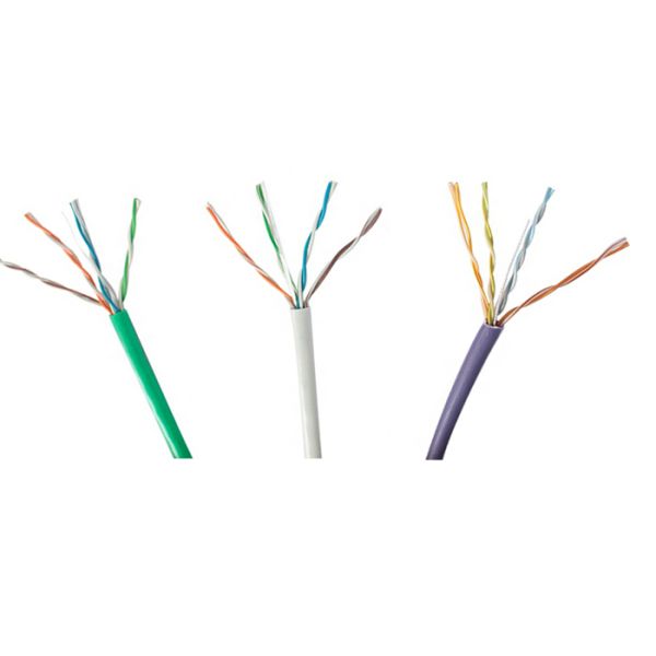 Black FTP Cat6A Cable , Unshielded Cat 6 Network Cable 8 Conductors