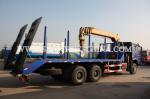 Diesel 6×4 Cargo Truck Mounted Crane , 12TONS Truck Bed Lift Crane Model