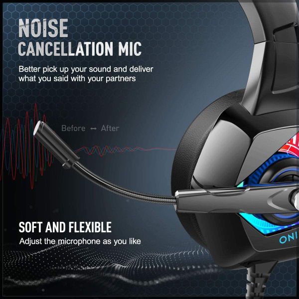 100mA Onikuma K6 2.2kohm RGB Stereo Gaming Headset