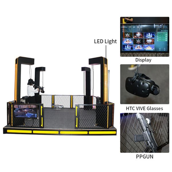 Four Player Battle 9D VR Shooting Simulator With Auto Lifting Glasses