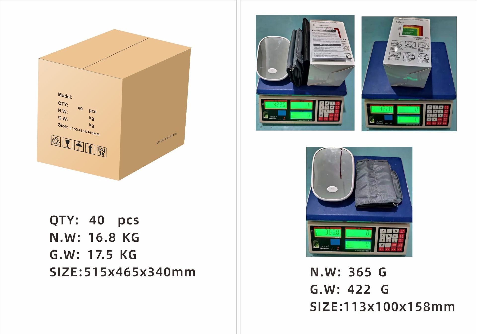 Voice Automatic Broadcasting Large-Sized LCD Screen Arm Type Blood Pressure Meter
