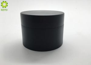 China Double Wall 80ml Matte Black PP Plastic Jar For Cosmetic Packaging on sale