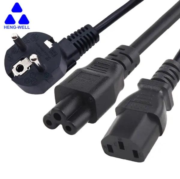 Quality VDE 3 Prong Power Cord KC Certificate 16A 250V C13 C5 Plug Male To Female AC Power Cord for sale