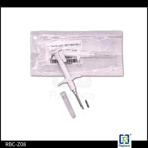 Quality ICAR Approved Microchip Syringe 134.2KHz EO Disinfection Chip 2.12 X 12mm For Wild  Ferrets for sale