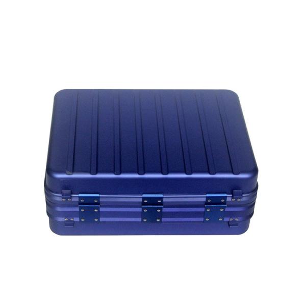 Quality Hard Metal Aluminum Attache Briefcase Blue 410*300*115mm Nylon fabric Inner for sale