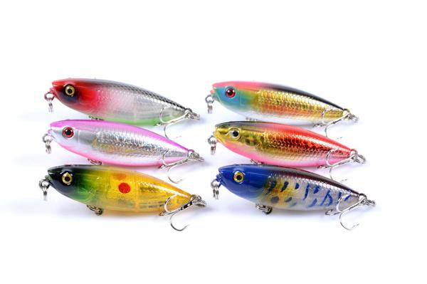 Quality 6 Colors Floating Pencil Bait 5.9cm / 6.9g Bionic Fake Hard for sale