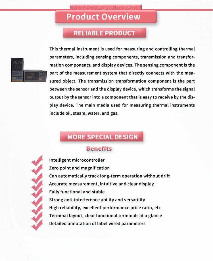 Universal Display and Flexible Input Signal Setting Controller for Thermal Instruments