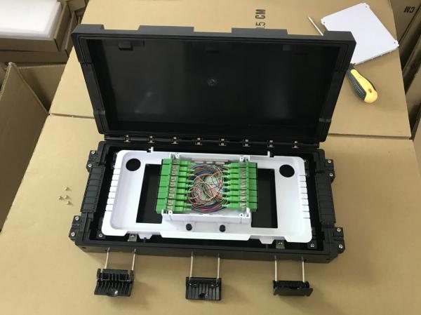 Quality Fiber optic inline closure with 1x8 PLC splitter FTTH Telecom Aerial 12core Fiber Optic Closure PLC Splitter for sale