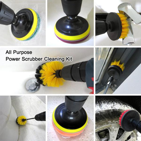 Rosh Grout Cleaning Drill Power Drill Scrub Brush Attachment For Toliet Cleaning