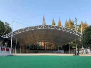 China Outdoor School Tensile Membrane Structure Woven Fabric Tensile Membrane Architecture on sale