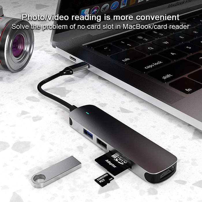 USB C Adapter 4K 100W USB C To HDMI Hub Portable