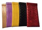2024 hotting selling artificial leather spectacles pouch bag with elastic metal