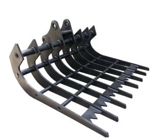 Tilting Dozer Root Rake Attachment For Clearing Debris Rocks