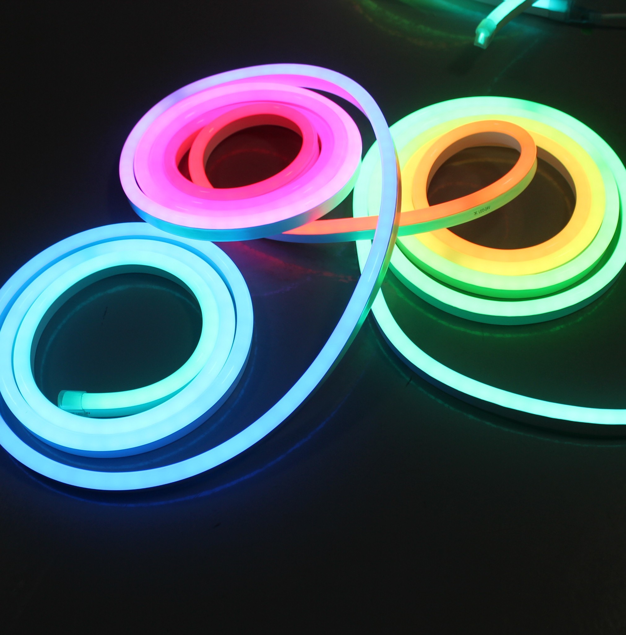 Dynamic led light neon replacement with DMX control in stock pixel tube flexible strip