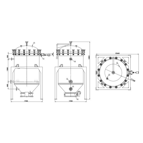 Stainless Steel Vertical Pressure Leaf Filter High Efficiency