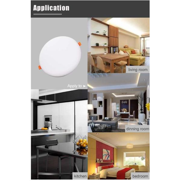 Round Square Surface Mount Led Skd Panel Light Aluminium Rohs Led Ceiling Light Frameless Slim Adjustable Recessed Pane